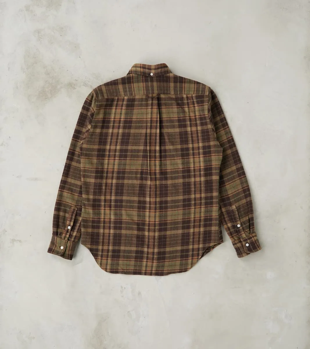 Brushed Winter Madras Check Flannel - Olive & Brown sold by Division Road product image thumbnail 2