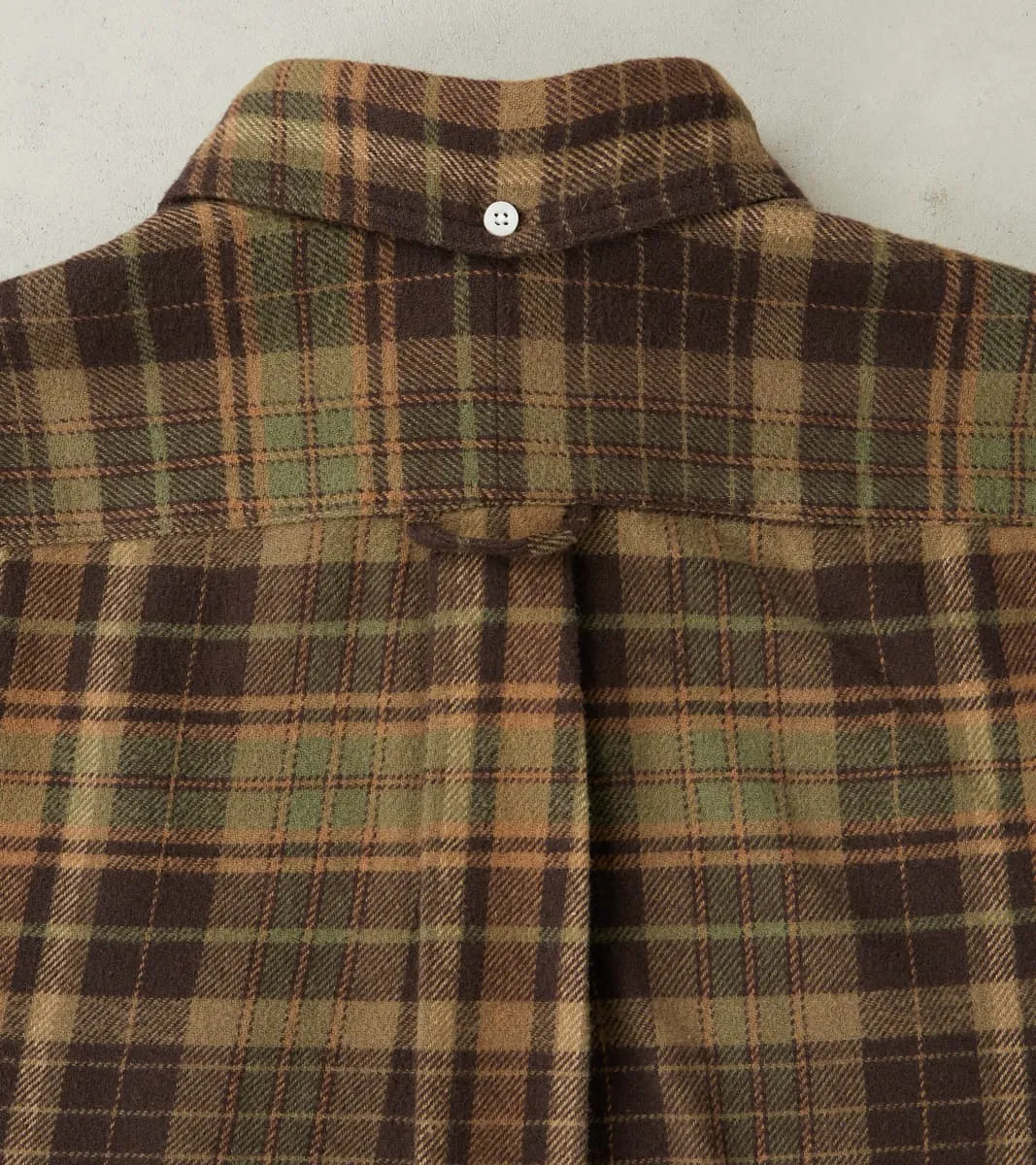 Brushed Winter Madras Check Flannel - Olive & Brown sold by Division Road product image thumbnail 4