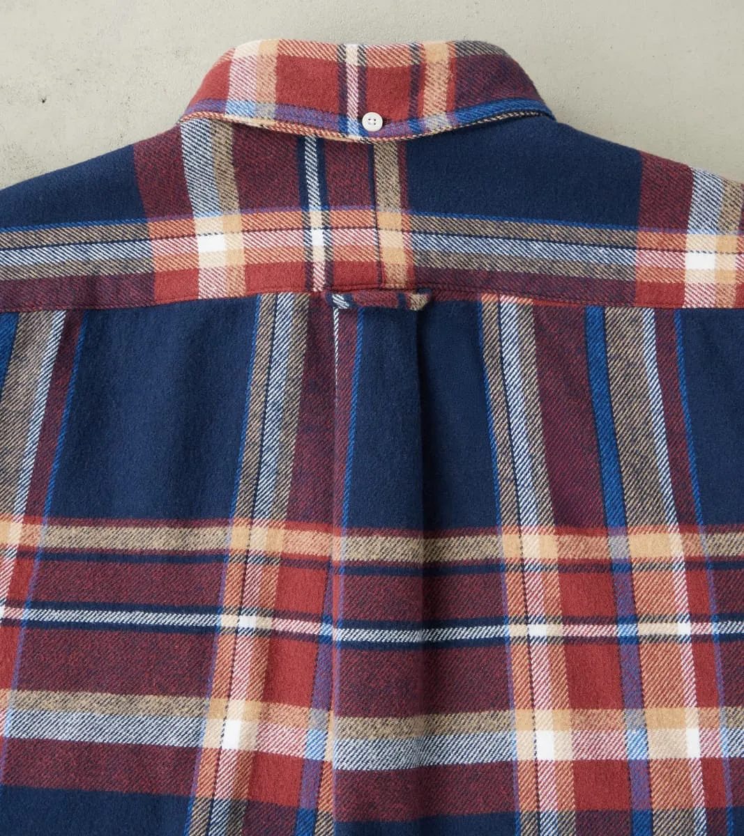 Brushed Winter Madras Check Flannel - Navy & Brick sold by Division Road product image thumbnail 4