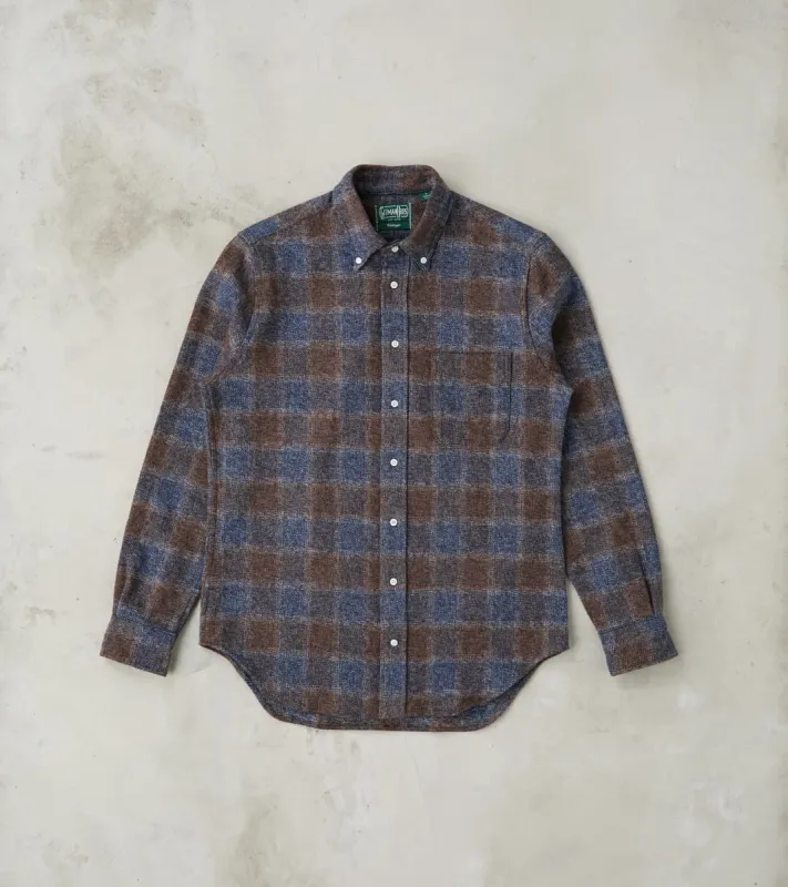 Japanese Cotton Tweed Check - Brown sold by Division Road