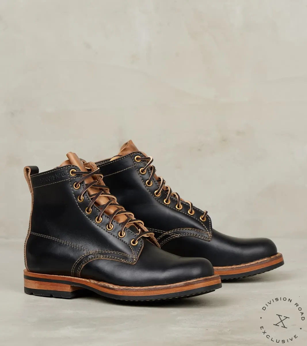 Semi-Dress 350 - 55 - Vibram Mini Lug - Horween Black CXL sold by Division Road