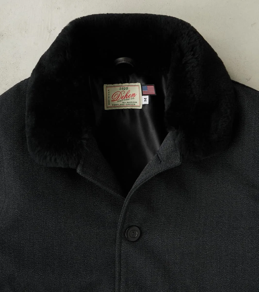 Winston Jacket - Fox Brothers® Military Serge - Charcoal Twill sold by Division Road product image thumbnail 4