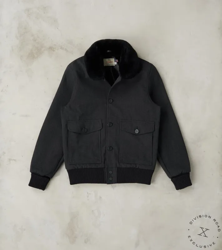 Winston Jacket - Fox Brothers® Military Serge - Charcoal Twill sold by Division Road