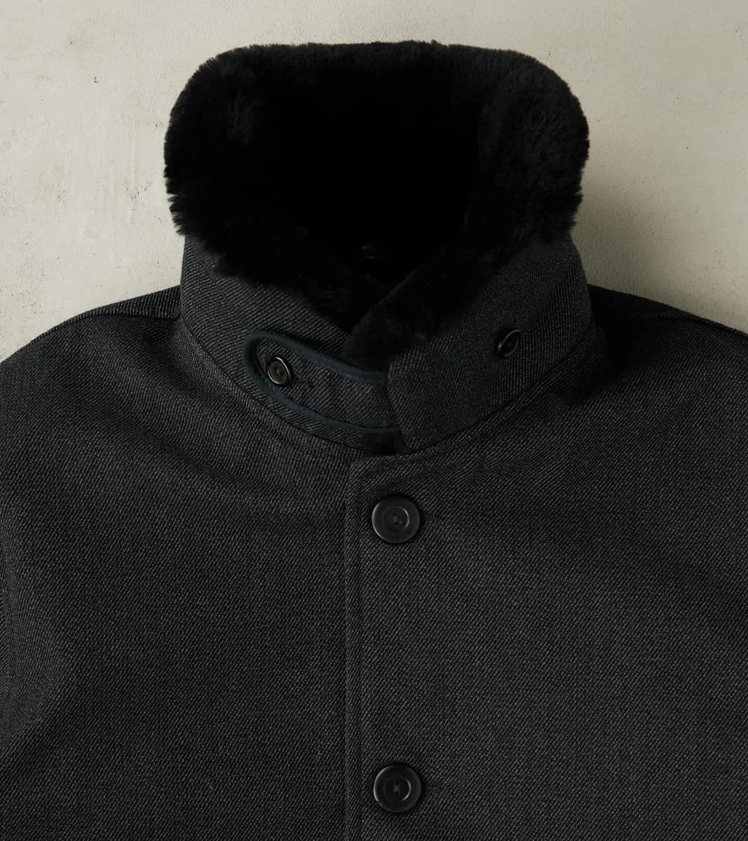 Winston Jacket - Fox Brothers® Military Serge - Charcoal Twill sold by Division Road product image thumbnail 5