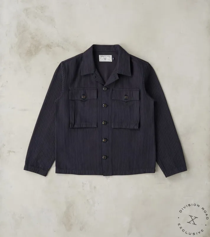 Midway - Japanese Herringbone Dobby - Navy & Indigo sold by Division Road