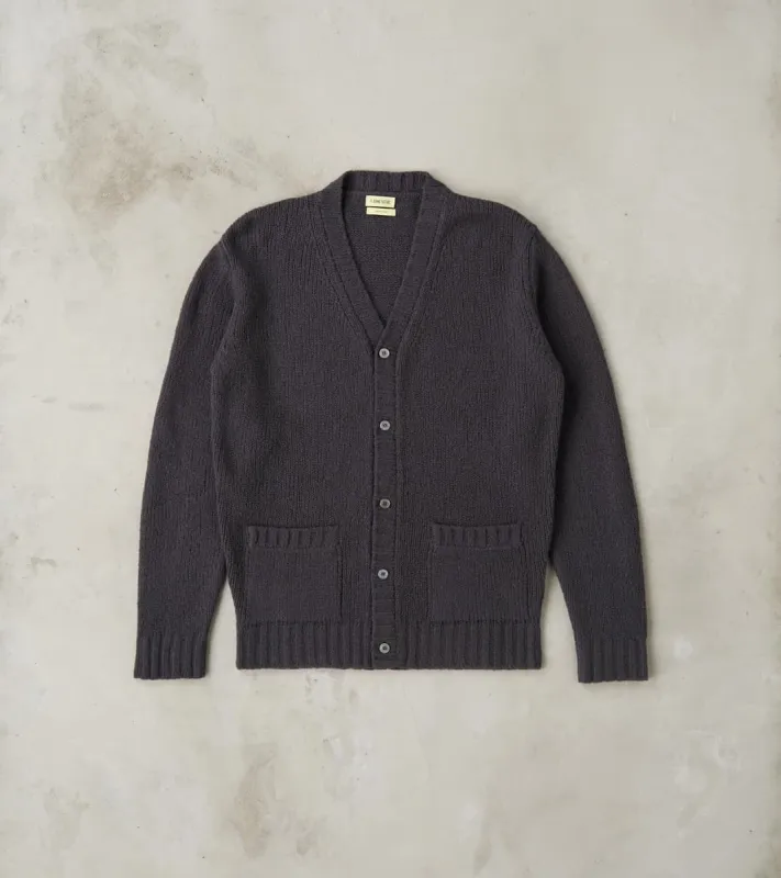 Italian Boucle Wool Student Cardigan - Storm Grey sold by Division Road