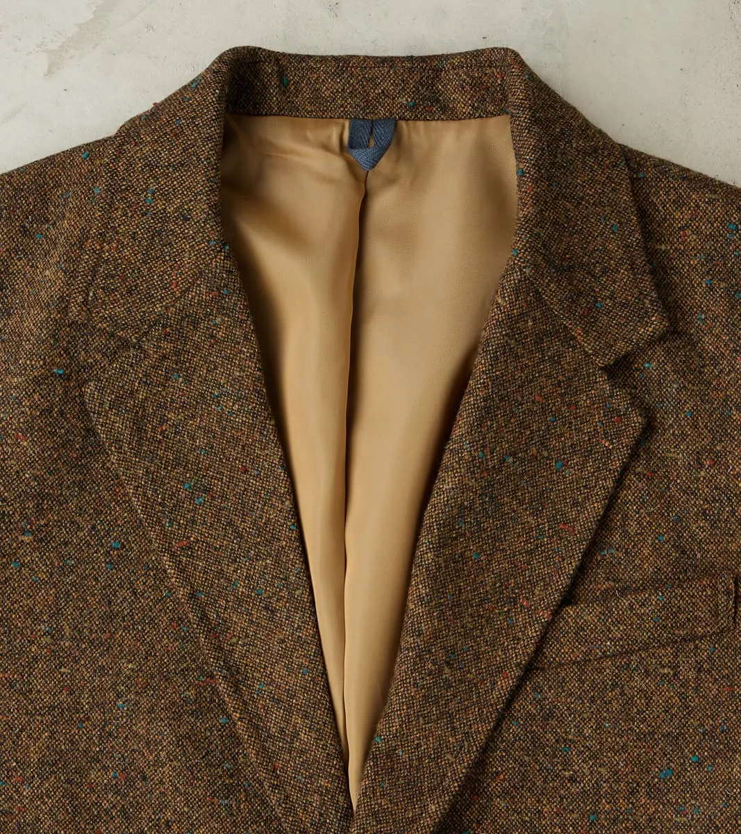 Single Breasted 2-Button Jacket - Neps Virgin Wool Tweed Cloth - Khaki sold by Division Road product image thumbnail 4