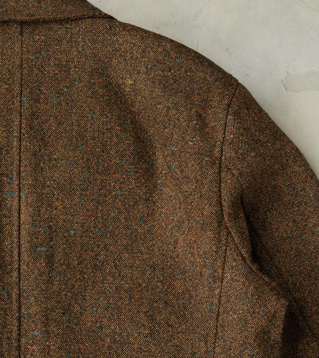 Single Breasted 2-Button Jacket - Neps Virgin Wool Tweed Cloth - Khaki sold by Division Road product image thumbnail 5