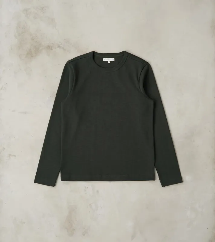 S218 Good Originals - 10.7oz Loopwheeled 2-Thread Heavyweight Longsleeve - 401 Forest sold by Division Road