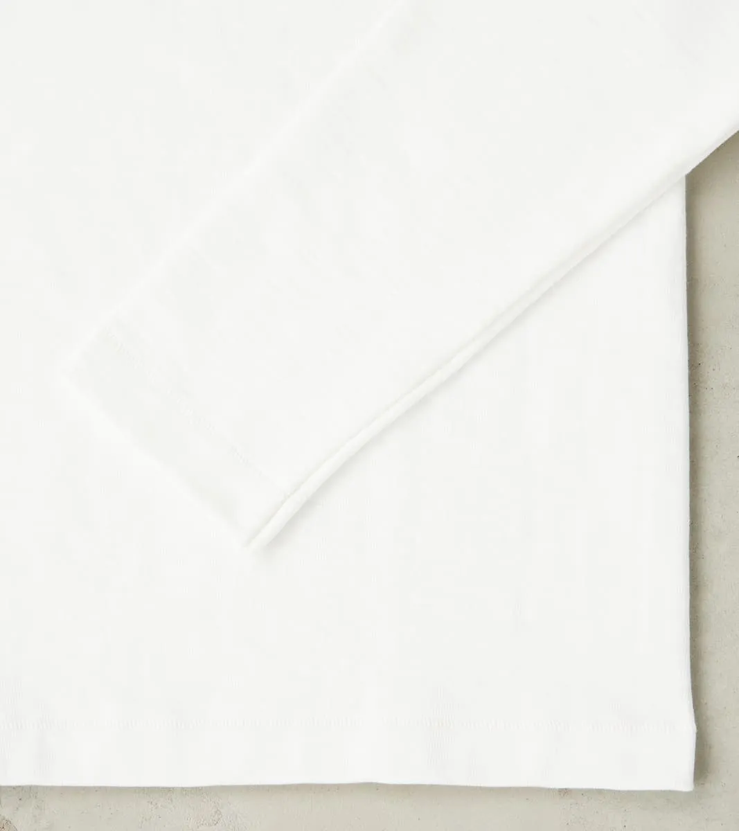 S218 Good Originals - 10.7oz Loopwheeled 2-Thread Heavyweight Longsleeve - 01 White sold by Division Road product image thumbnail 5