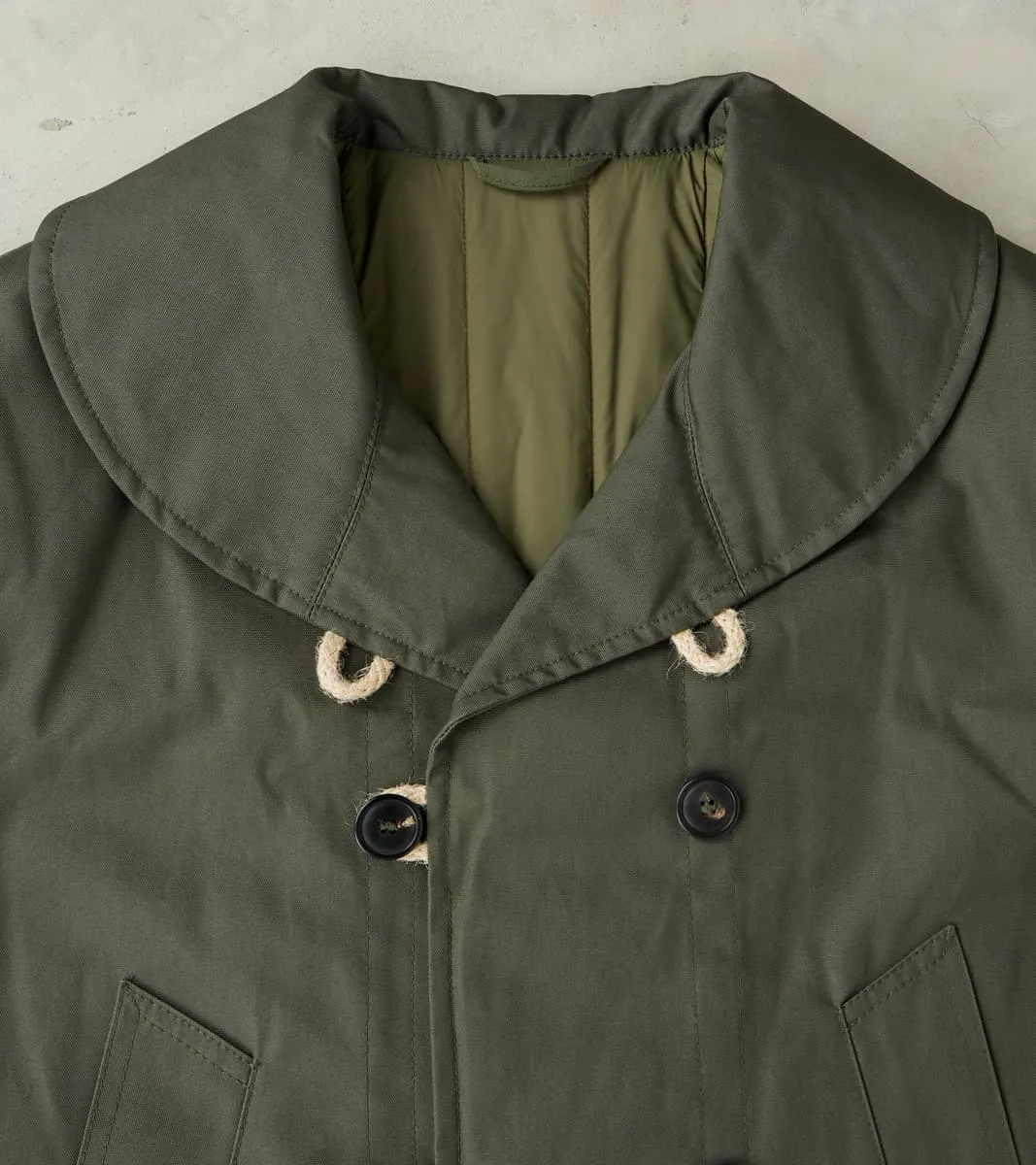 Clayton 670 Shawl DB Army Coat - Olive Waterproof Waxed Canvas sold by Division Road product image thumbnail 4