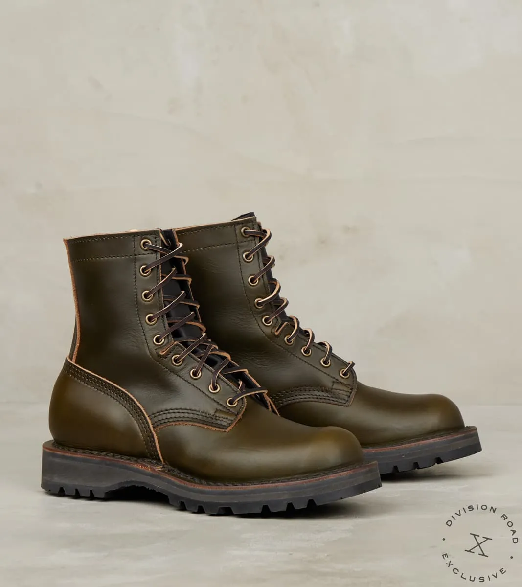 Jungle Jump Boot - HNW - Vibram Sierra - Horween Greener Pastures Shackleton sold by Division Road