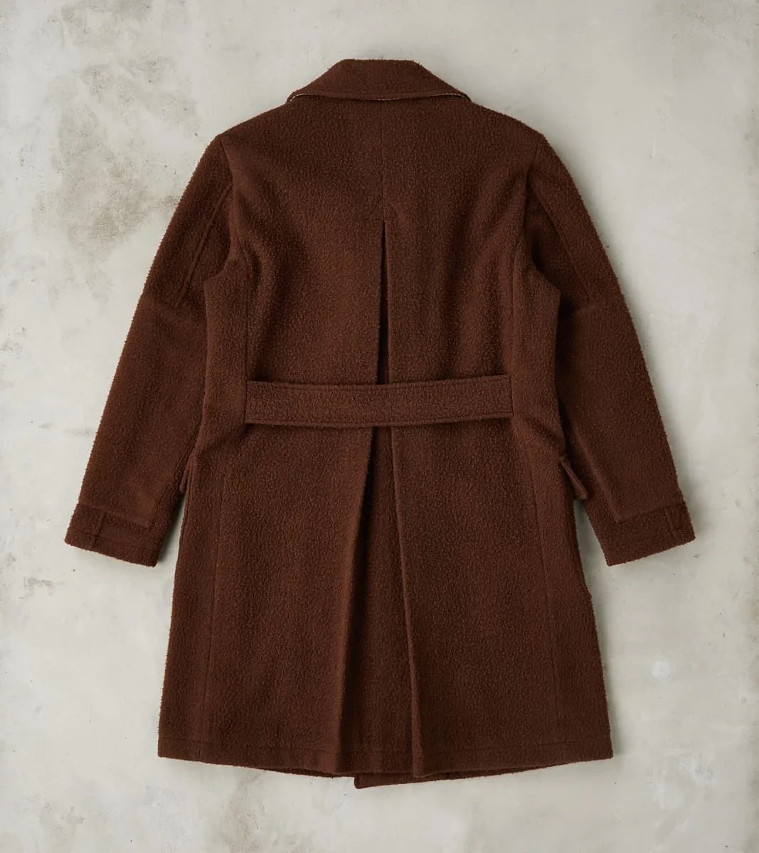 Italian Wool Ratine Cloth Marcel Lassance Redingote Coat - Coffee Brown sold by Division Road product image thumbnail 2