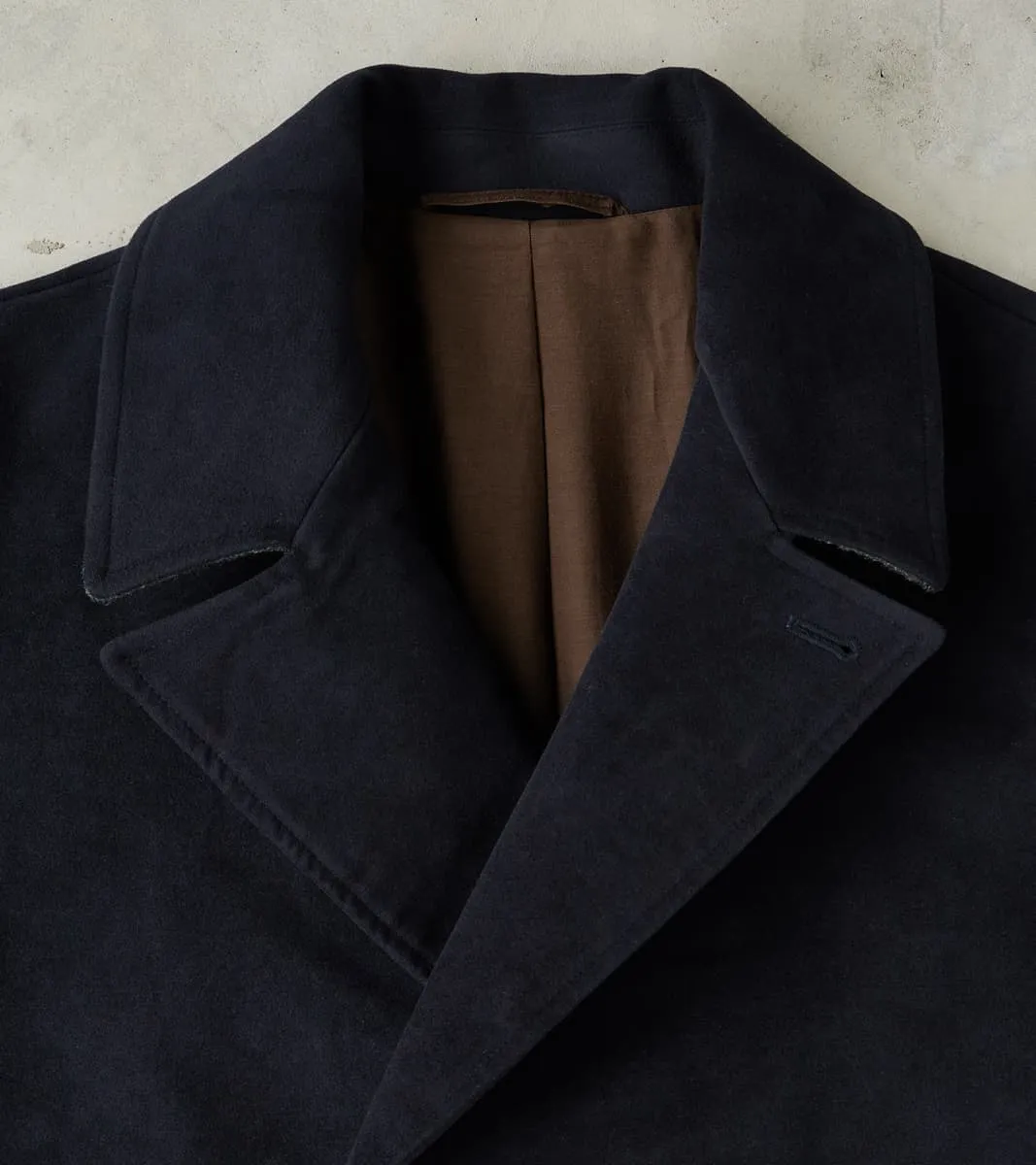 English Cotton Moleskin Marcel Lassance Redingote Coat - Navy sold by Division Road product image thumbnail 4