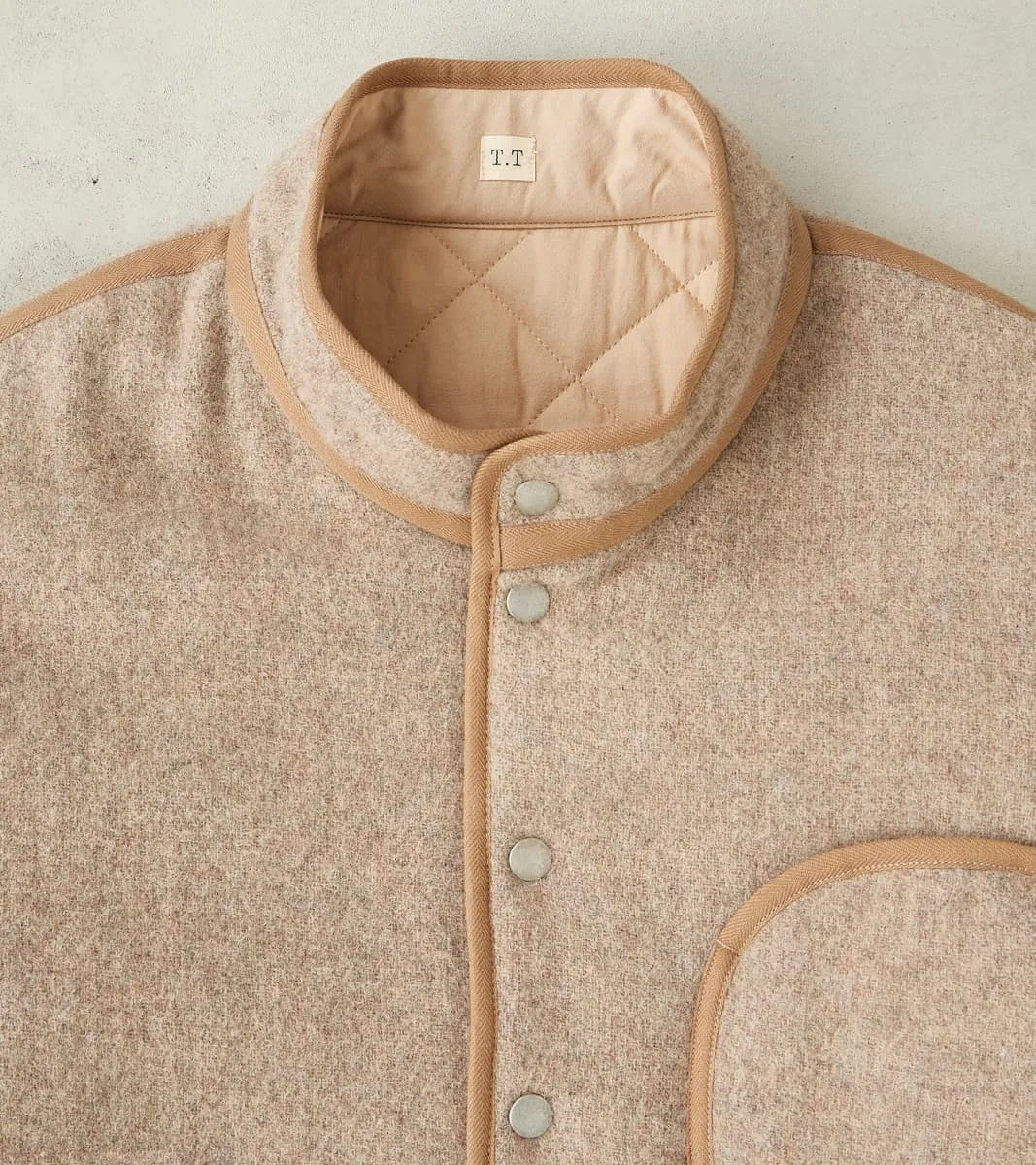 Lot. 323 Quilt Lining Blanket Jacket - Hopsack Wool - Undyed Beige sold by Division Road product image thumbnail 4