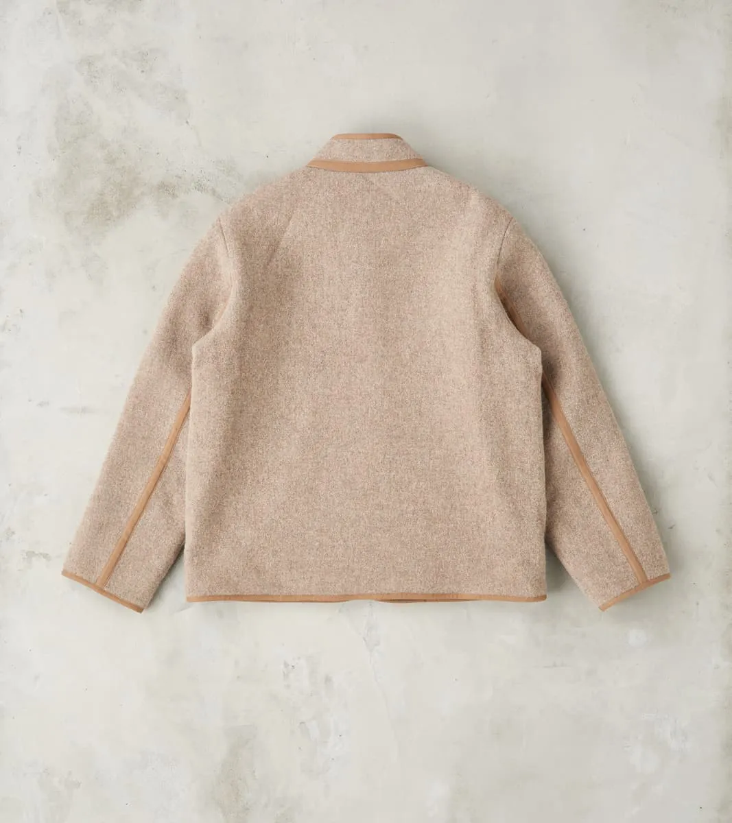 Lot. 323 Quilt Lining Blanket Jacket - Hopsack Wool - Undyed Beige sold by Division Road product image thumbnail 2