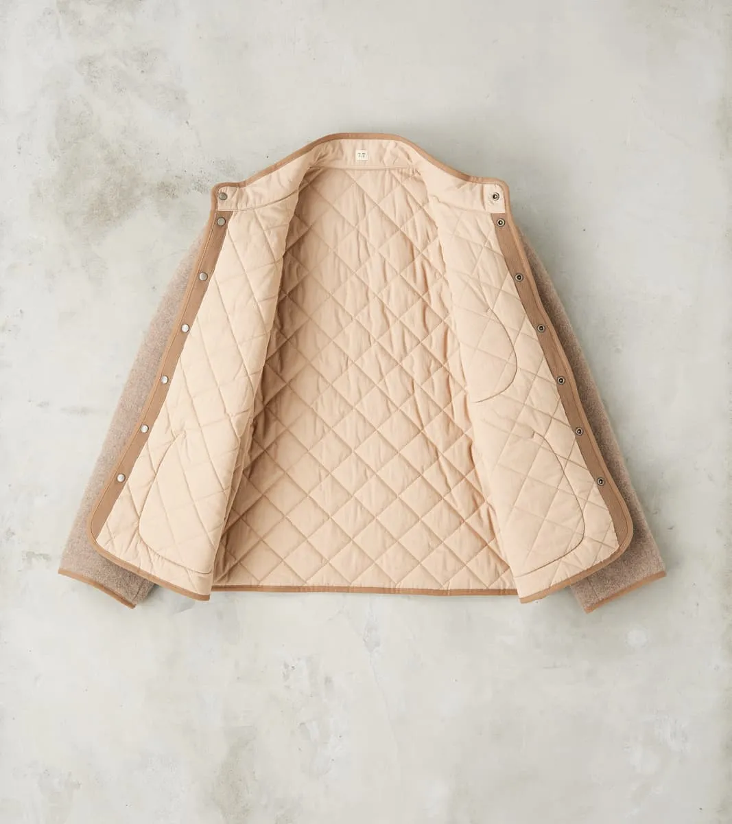 Lot. 323 Quilt Lining Blanket Jacket - Hopsack Wool - Undyed Beige sold by Division Road product image thumbnail 3