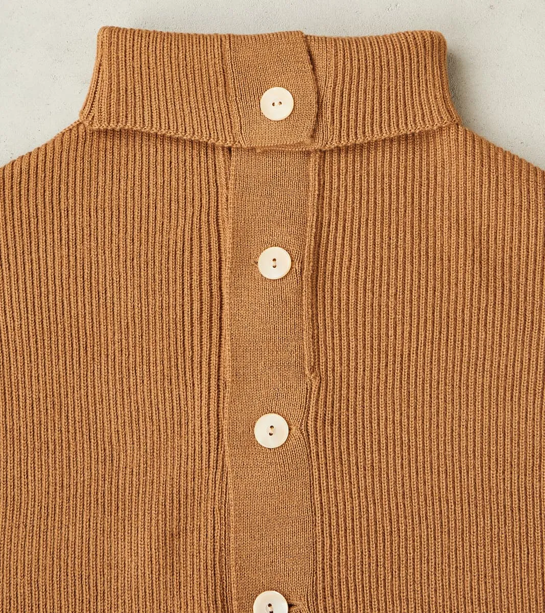 Lot. 521 Turtleneck Cardigan - Merino Lambswool - Camel sold by Division Road product image thumbnail 3
