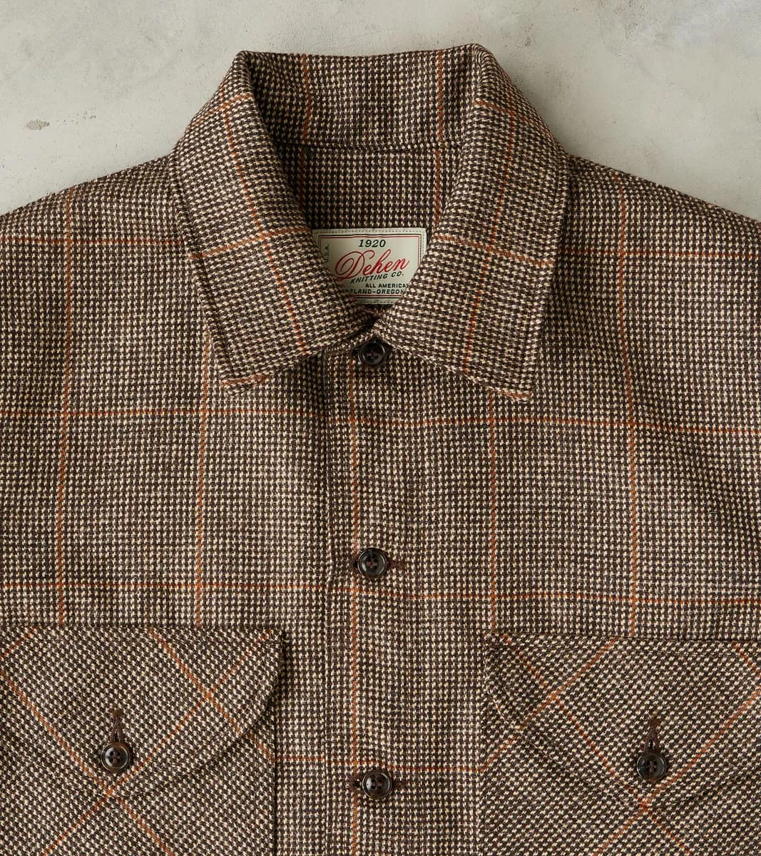 Skyline Overshirt - Lovat® Tweed Twill - Birmingham Brown Check sold by Division Road product image thumbnail 4
