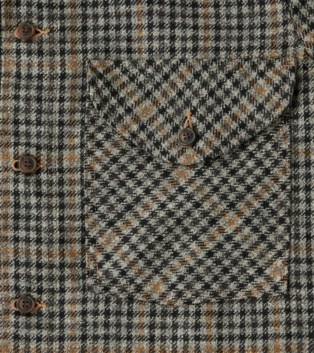 Skyline Overshirt - Lovat® Tweed Twill - London Town Grey Check sold by Division Road product image thumbnail 5