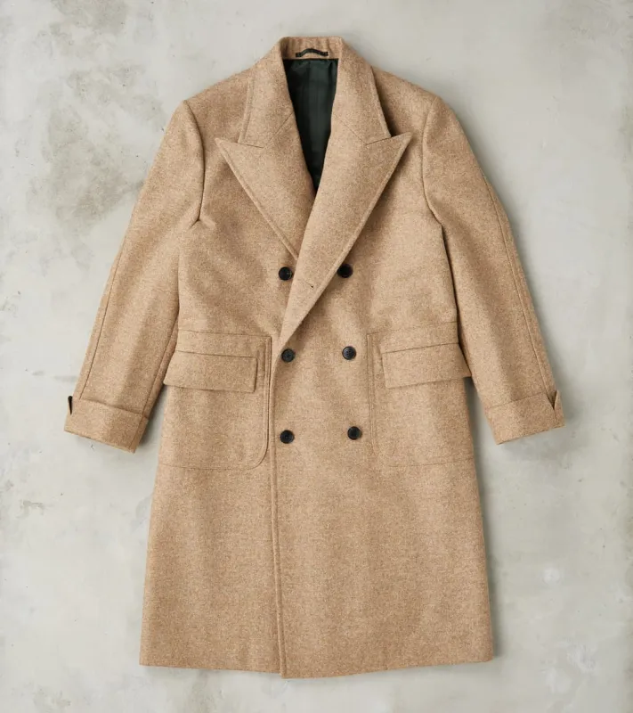 Bogart Coat - Beige Wool Melton Twill sold by Division Road
