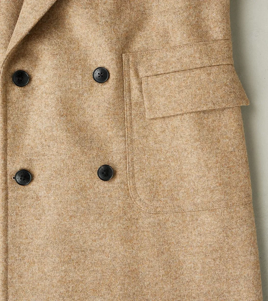 Bogart Coat - Beige Wool Melton Twill sold by Division Road product image thumbnail 5