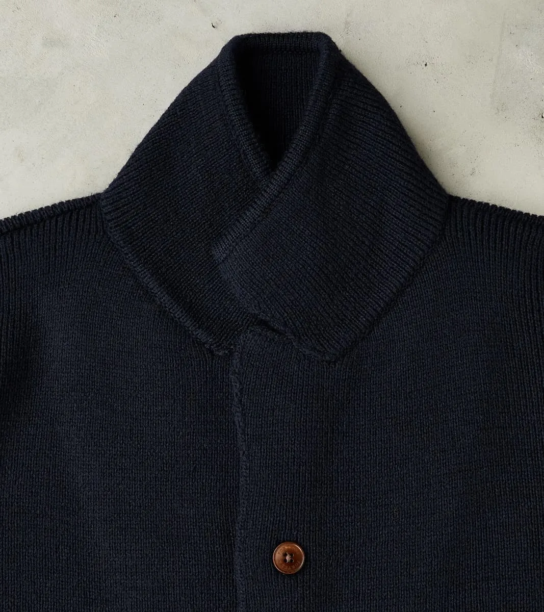 Brando Cardigan Jacket - Navy Wool Knit sold by Division Road product image thumbnail 4