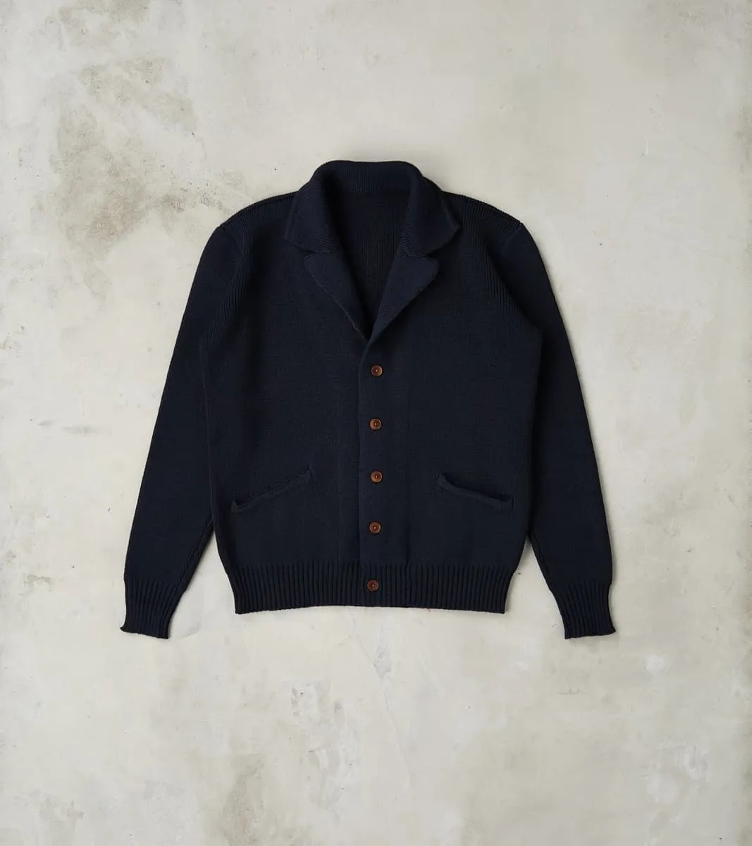 Brando Cardigan Jacket - Navy Wool Knit sold by Division Road