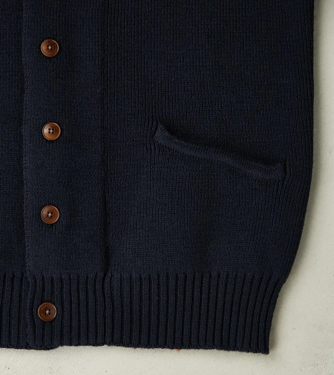 Brando Cardigan Jacket - Navy Wool Knit sold by Division Road product image thumbnail 5