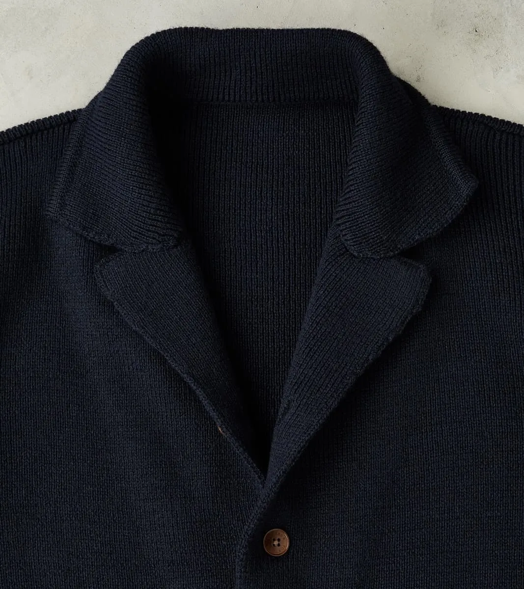 Brando Cardigan Jacket - Navy Wool Knit sold by Division Road product image thumbnail 3