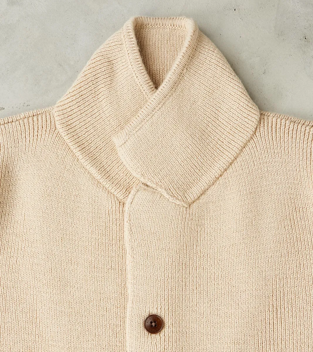 Brando Cardigan Jacket - Beige Wool Knit sold by Division Road product image thumbnail 4