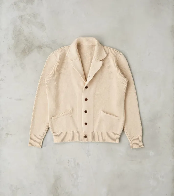 Brando Cardigan Jacket - Beige Wool Knit sold by Division Road