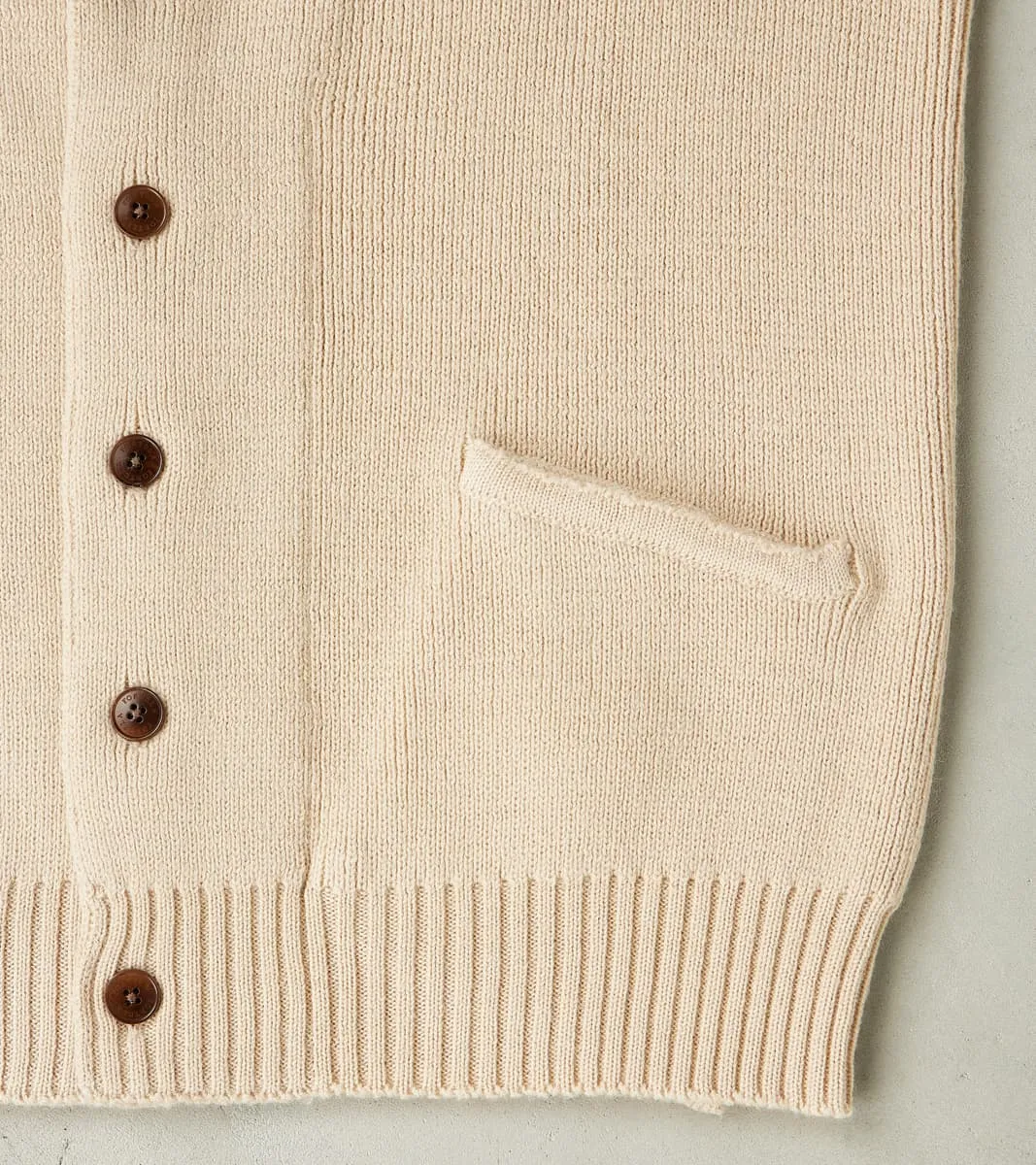 Brando Cardigan Jacket - Beige Wool Knit sold by Division Road product image thumbnail 5