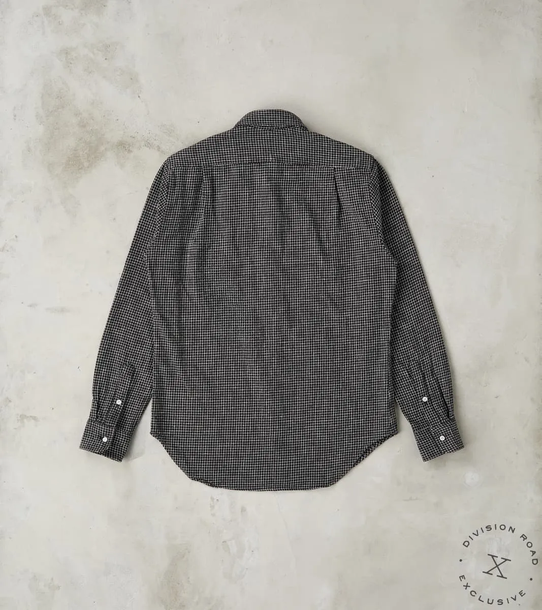 Japanese Old Slub Checked Twill Camper - Black sold by Division Road product image thumbnail 2