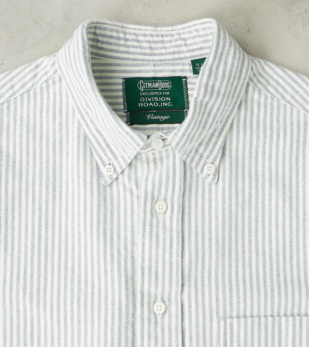 Brushed Fall Oxford - Navy Stripe sold by Division Road product image thumbnail 3