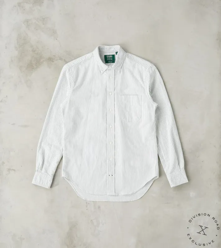 Brushed Fall Oxford - Navy Stripe sold by Division Road