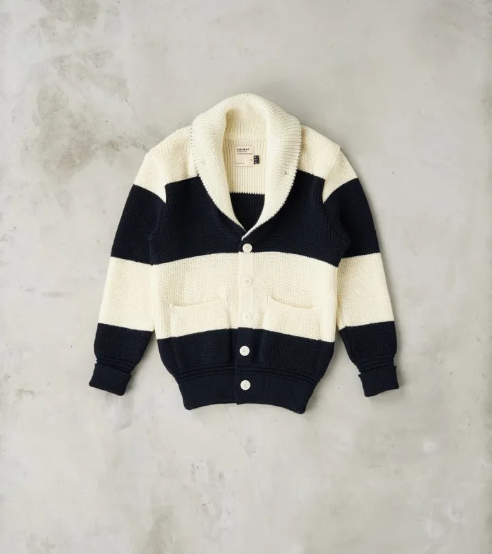 Signals Eiger Cardigan - Ink & Seashell sold by Division Road