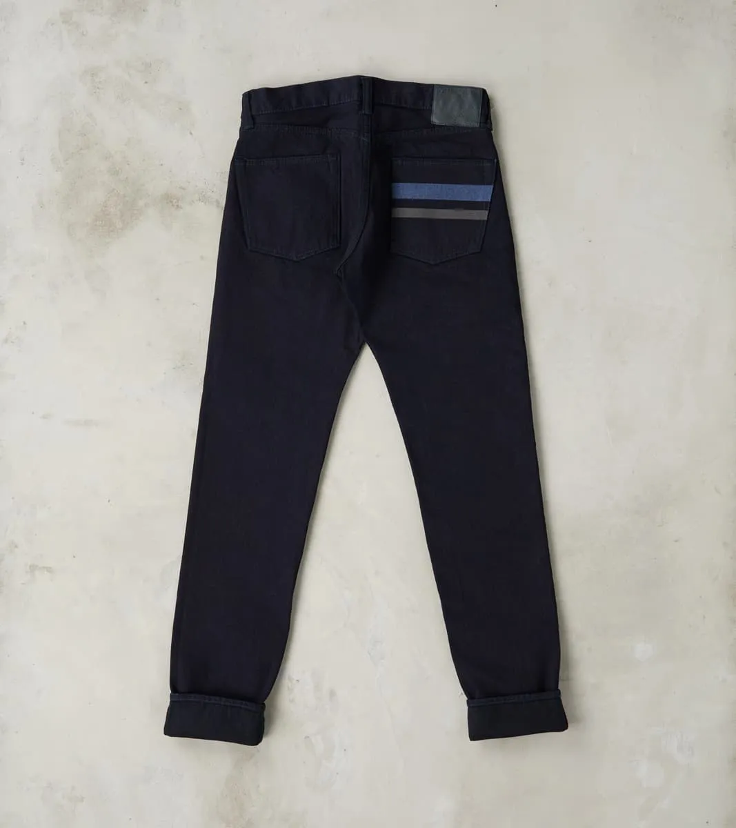 0306-IBSP - Tight Tapered - 15.7oz Indigo x Black sold by Division Road product image thumbnail 2