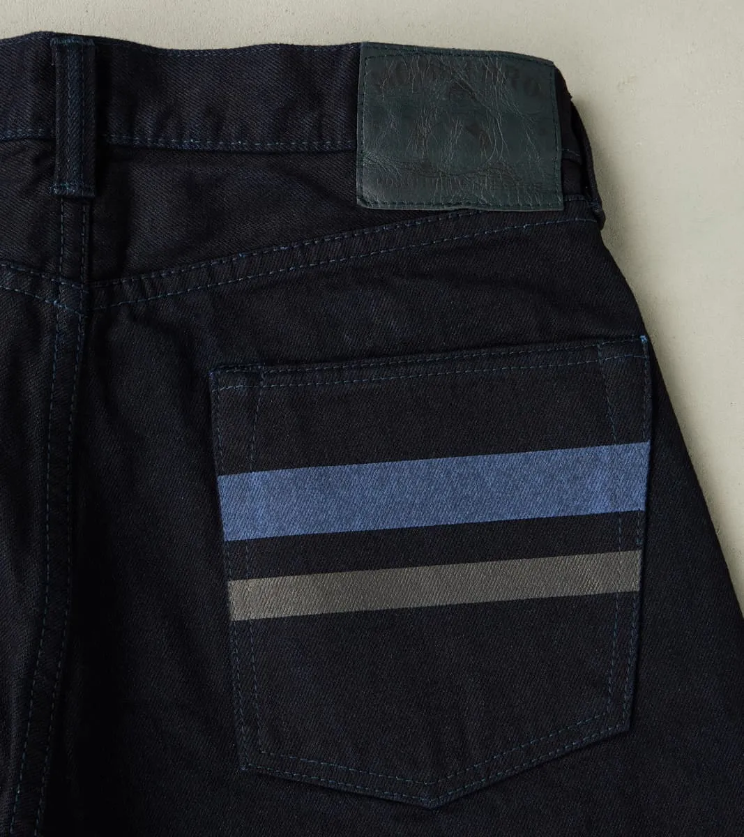 0306-IBSP - Tight Tapered - 15.7oz Indigo x Black sold by Division Road product image thumbnail 3