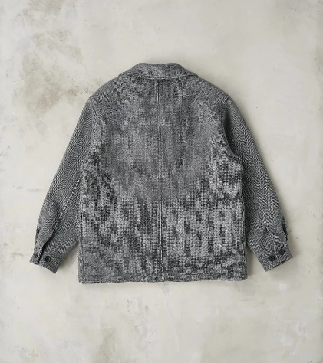 Bird Watching Jacket - Herringbone Wool Double Cloth - Gray sold by Division Road product image thumbnail 2