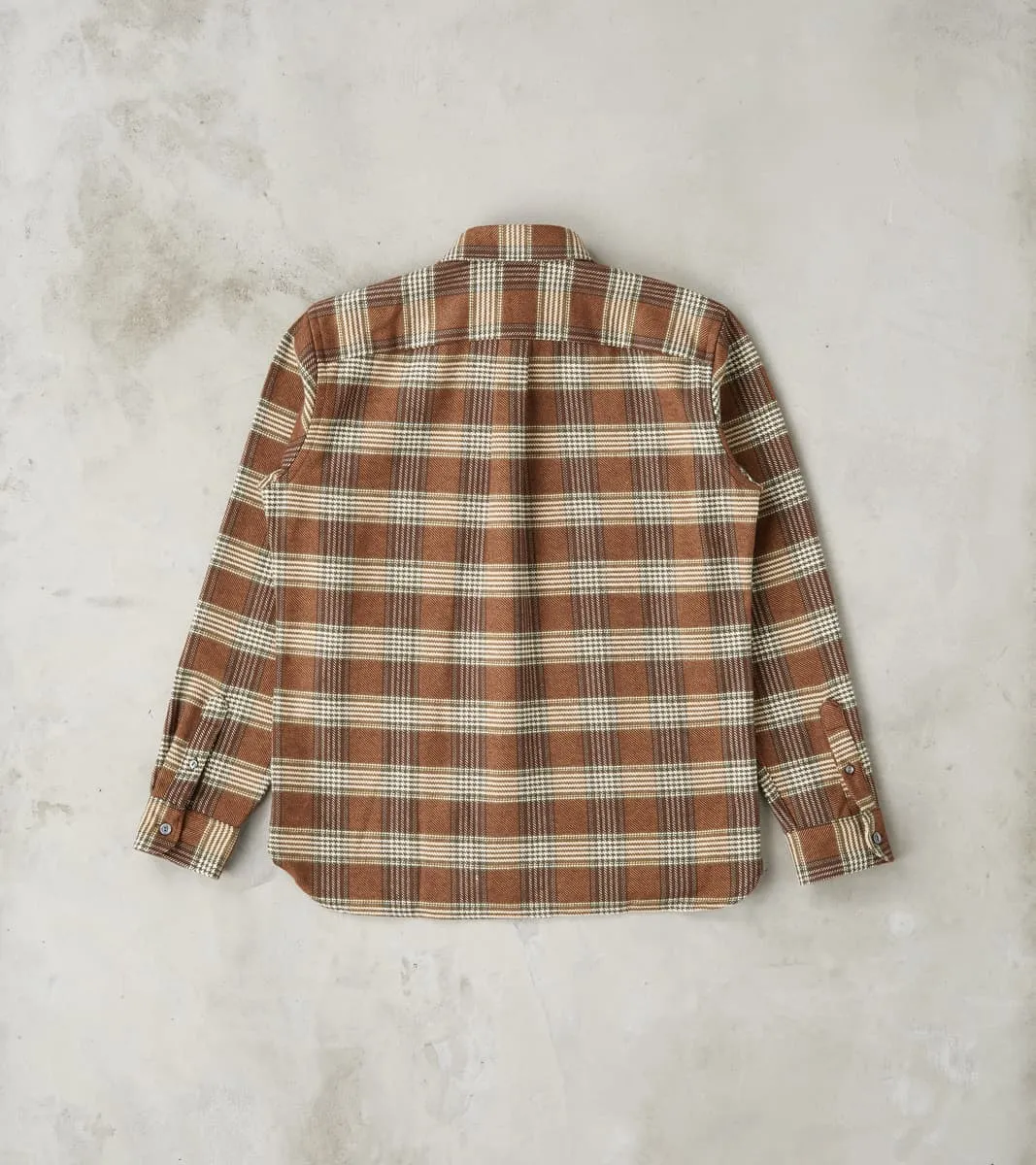 Portuguese Houndstooth Plaid Blanket Easy Shirt - Brown sold by Division Road product image thumbnail 2