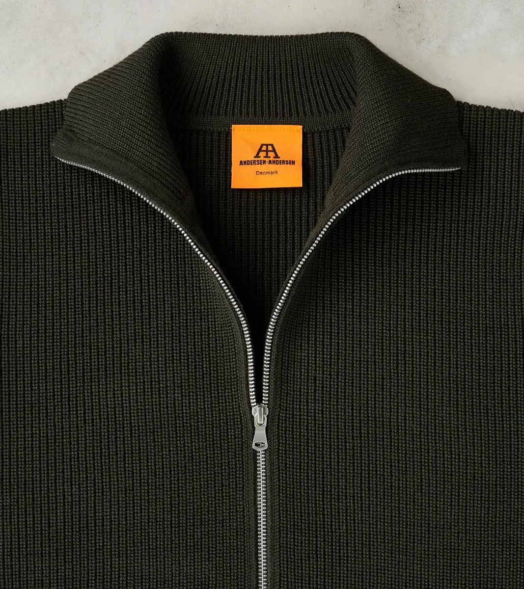 Sailor Full Zip Sweater - Hunting Green sold by Division Road product image thumbnail 4