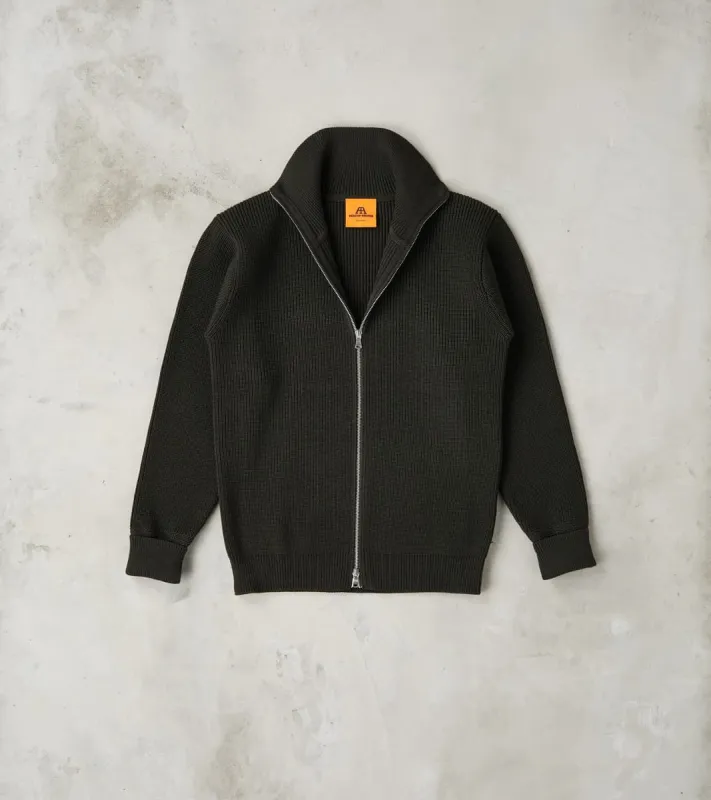 Sailor Full Zip Sweater - Hunting Green sold by Division Road