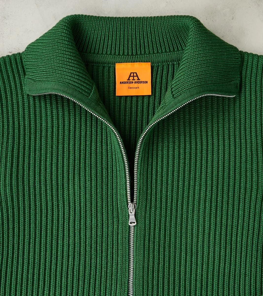 Navy Full Zip Pocket Sweater - Green sold by Division Road product image thumbnail 4
