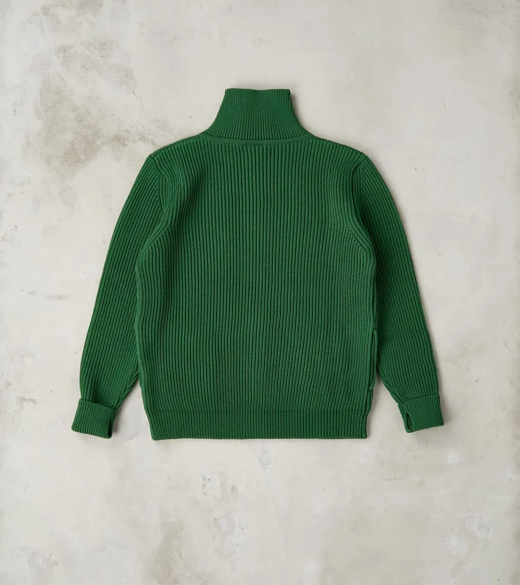 Navy Full Zip Pocket Sweater - Green sold by Division Road product image thumbnail 2