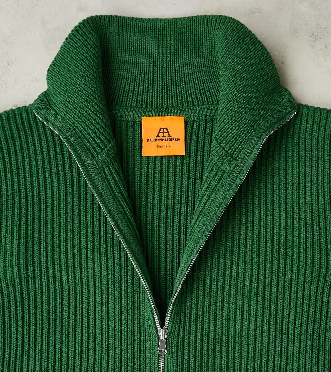 Navy Full Zip Pocket Sweater - Green sold by Division Road product image thumbnail 3