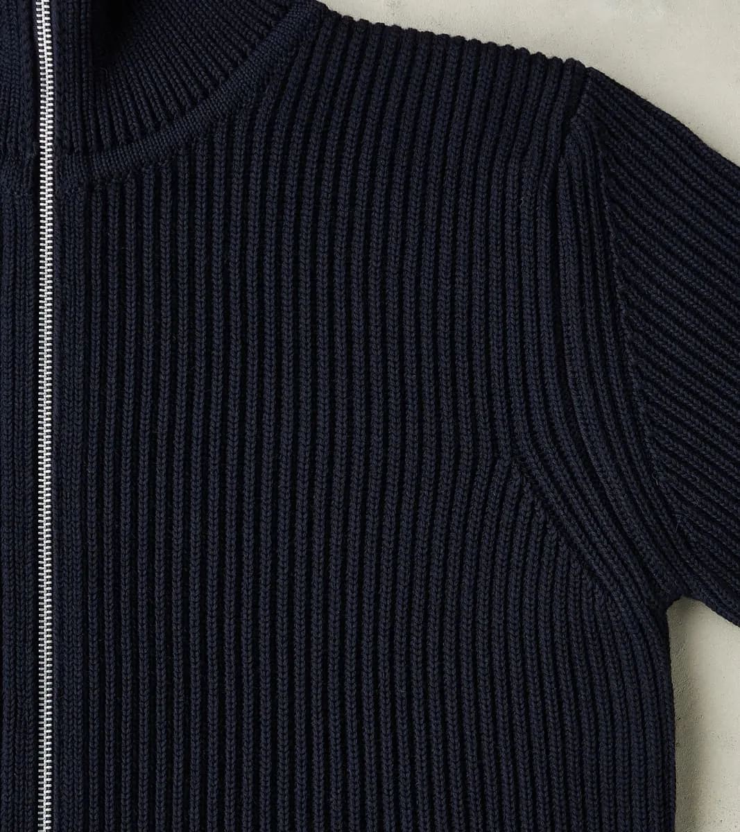 Navy Full Zip Pocket Sweater - Navy sold by Division Road product image thumbnail 5