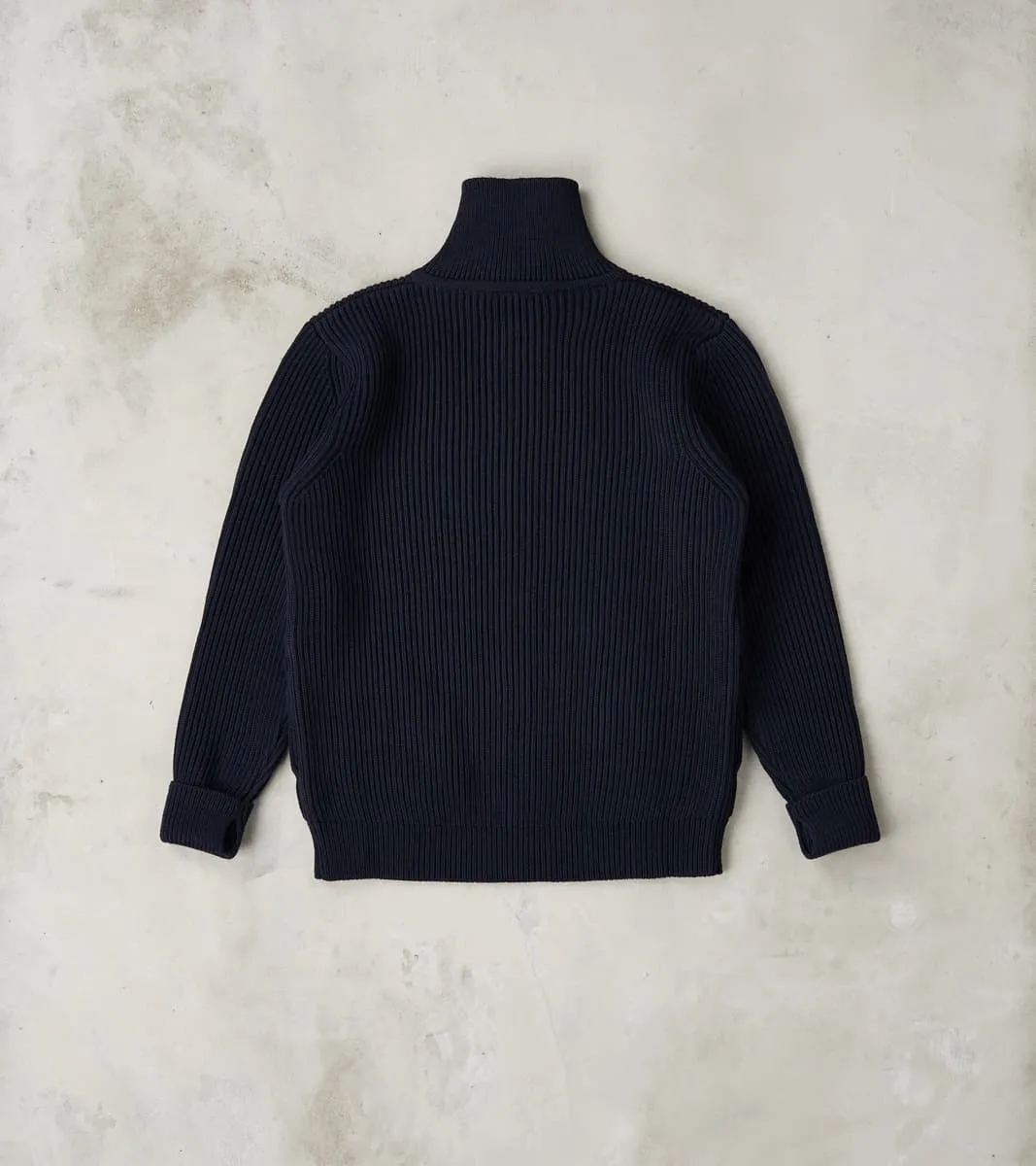 Navy Full Zip Pocket Sweater - Navy sold by Division Road product image thumbnail 2