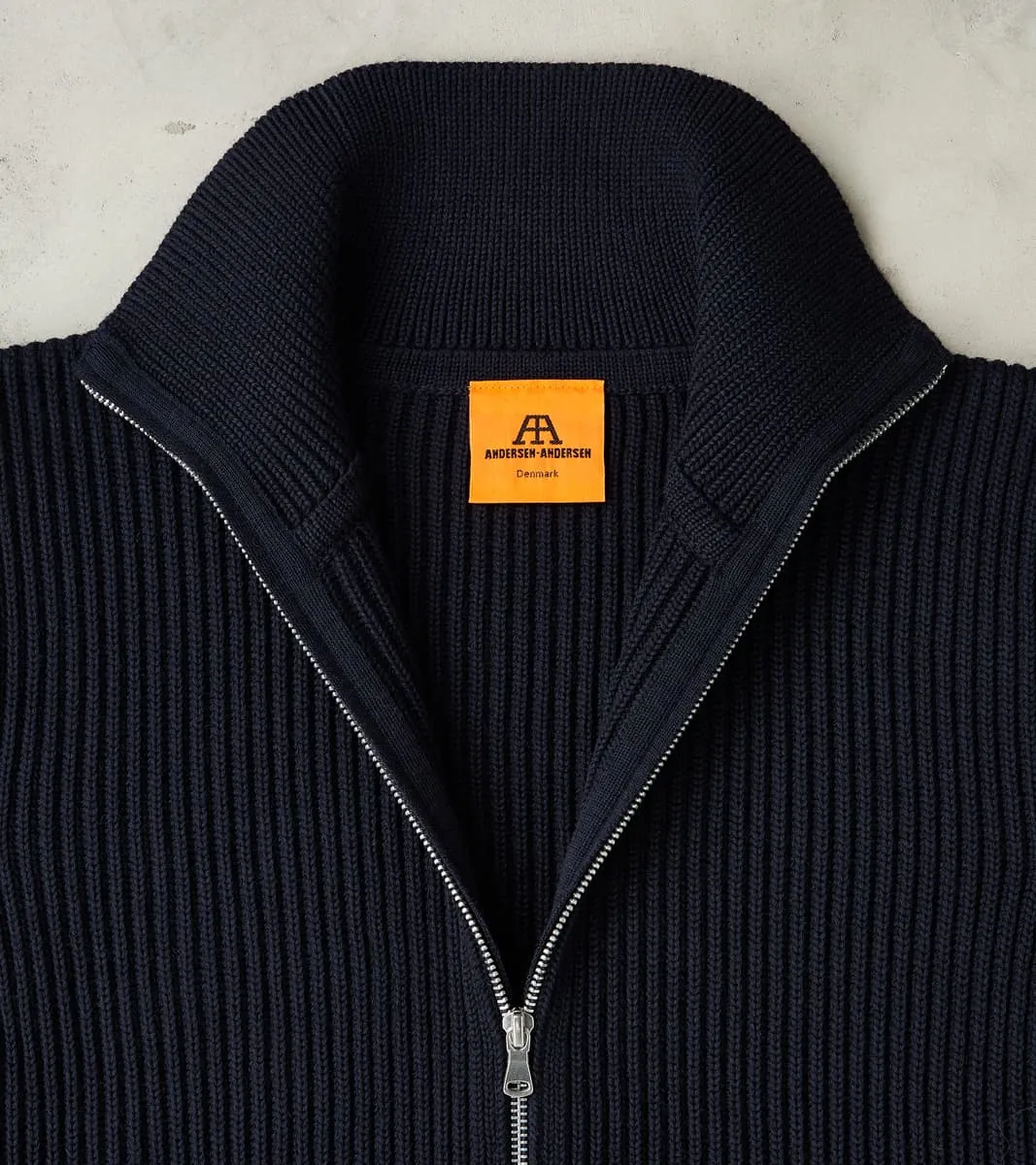 Navy Full Zip Pocket Sweater - Navy sold by Division Road product image thumbnail 3