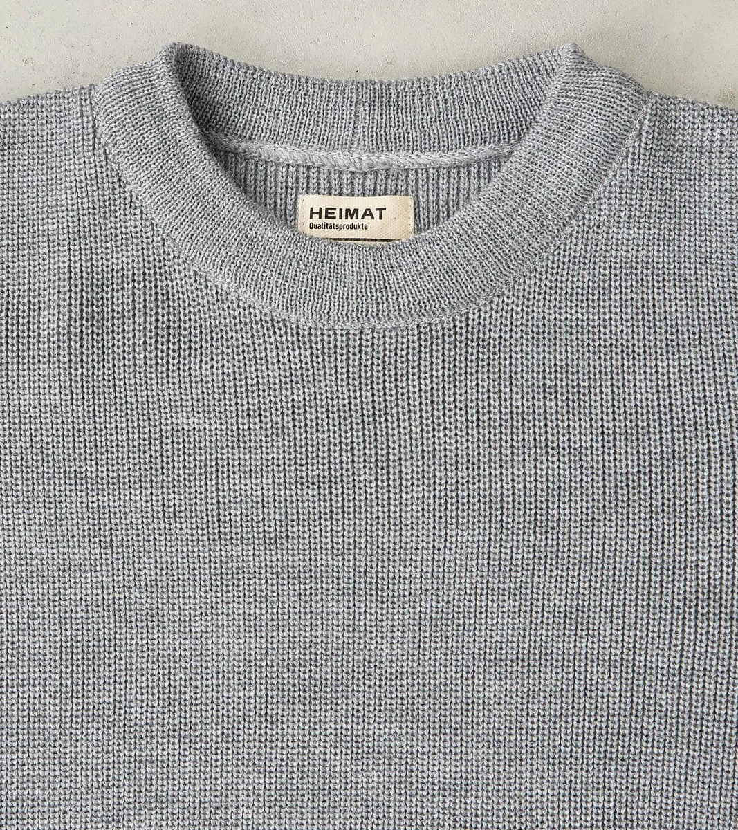 Rundhals Merino Crewneck Sweater - Battleship Grey sold by Division Road product image thumbnail 3